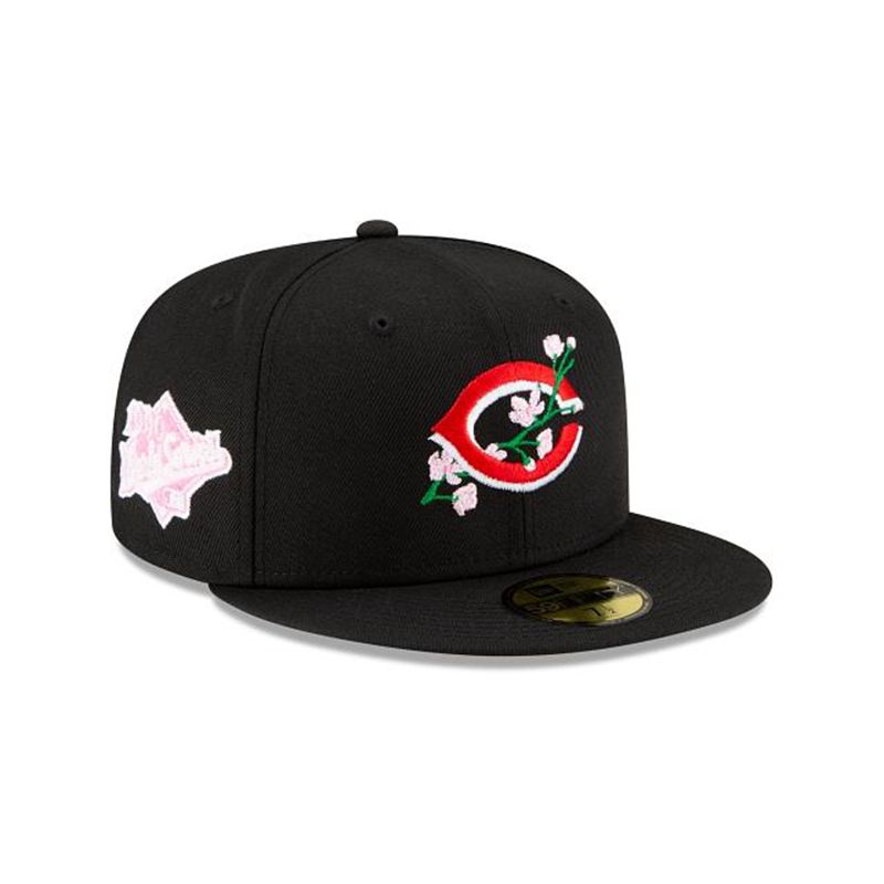 MLB Cincinnati Reds Side Patch Bloom 59Fifty Fitted (SSN4835) - Red New Era Caps